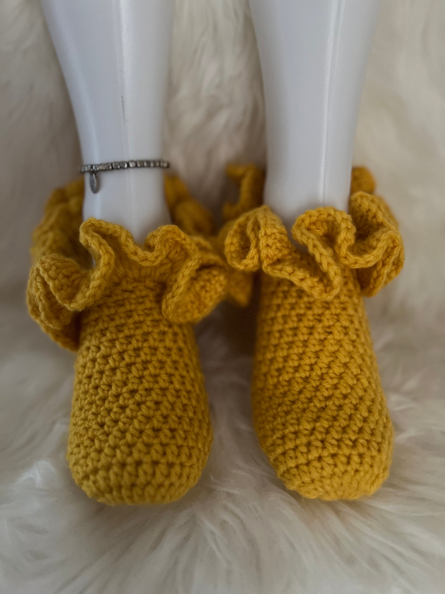 Crochet Jumbo ruffle socks (custom)