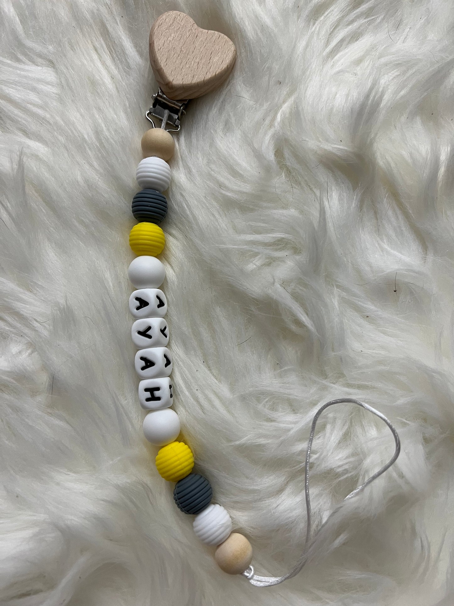 Personalized pacifier clip