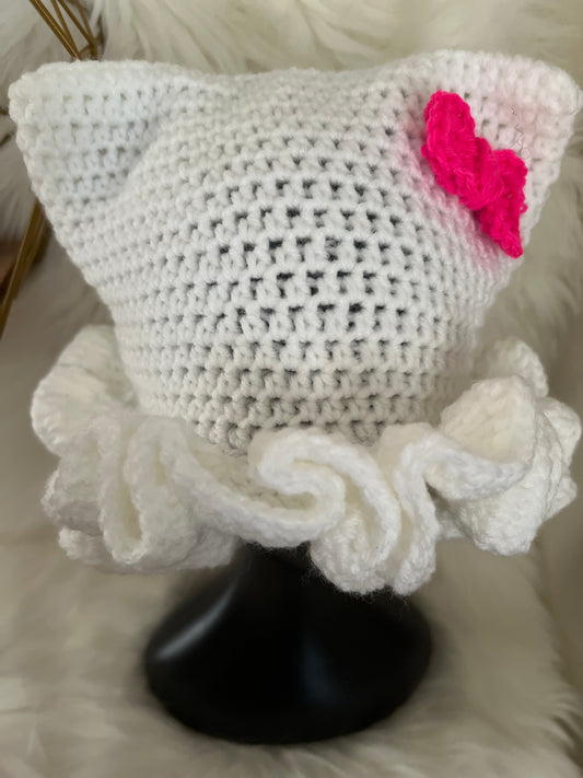 Kitty ruffle hat