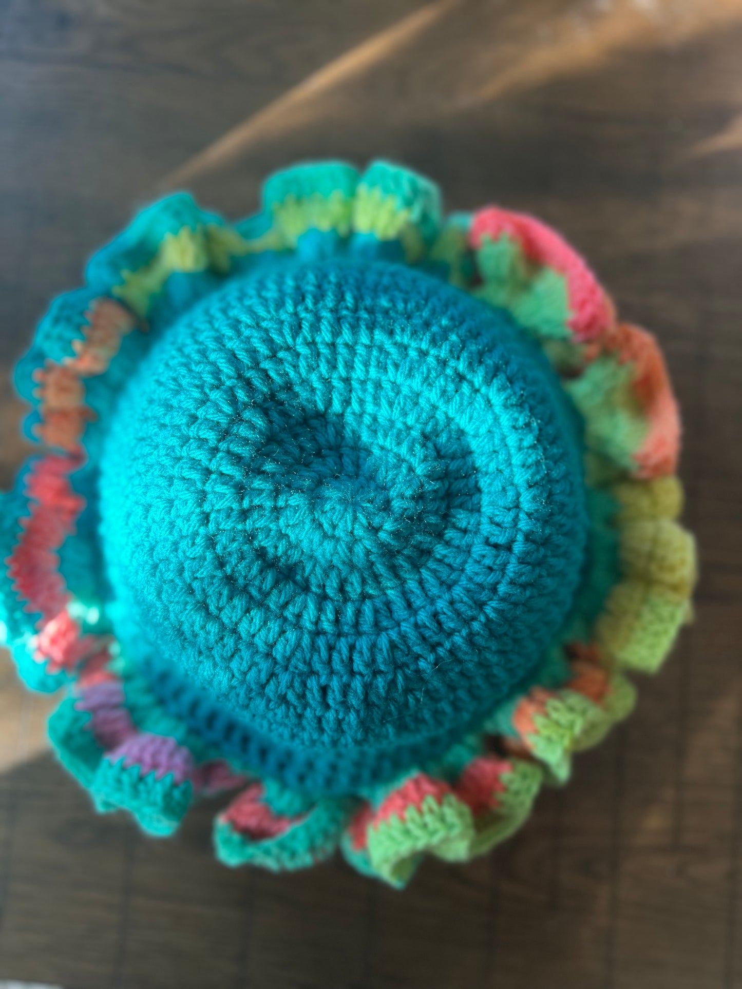 Ruffle hat (made to order)