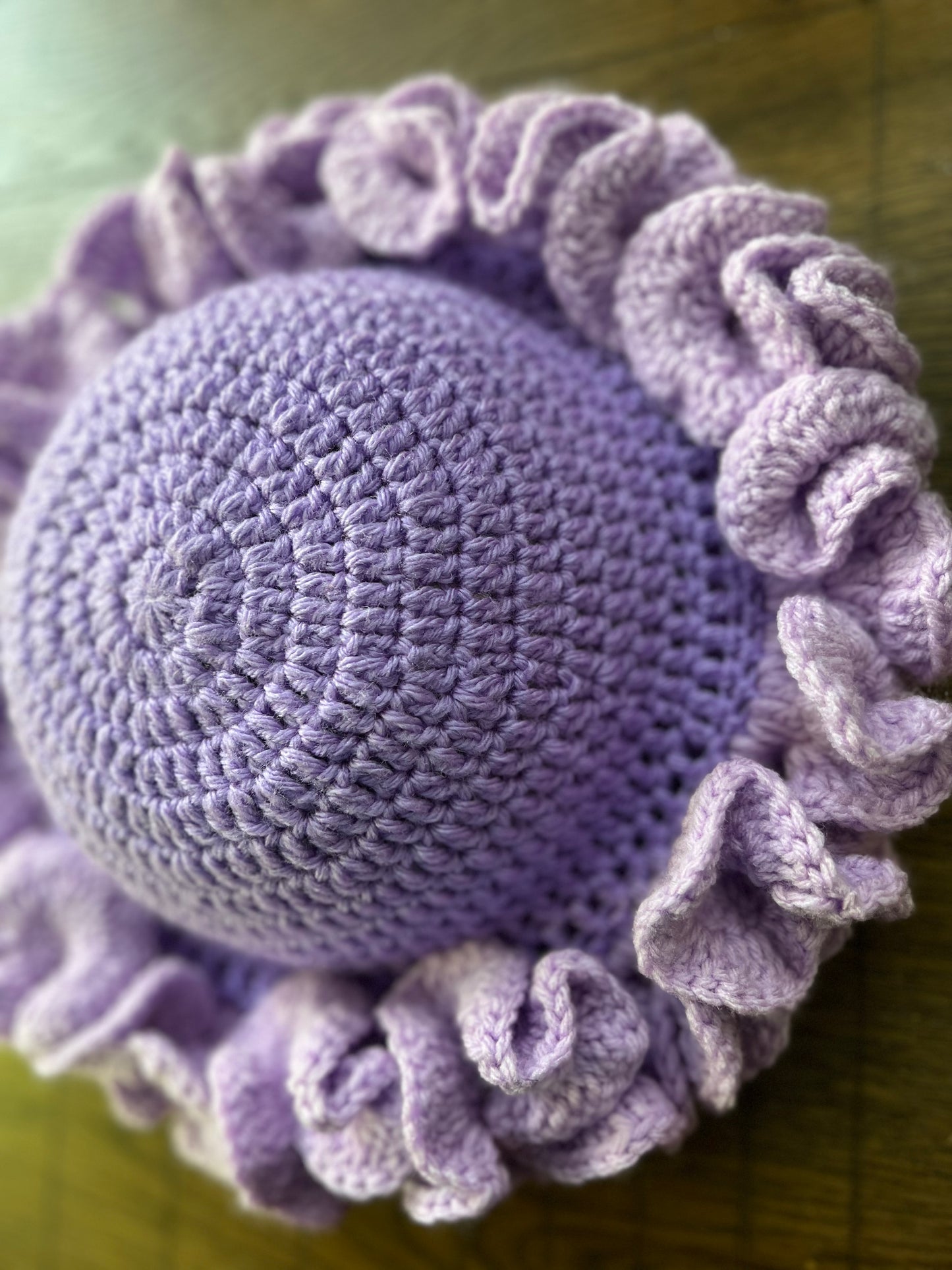 Lavender Ruffle hat